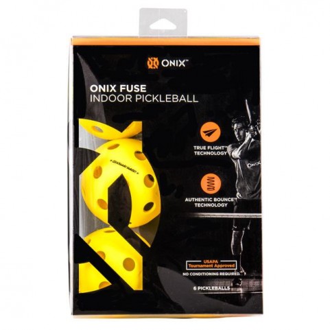Onix Fuse Indoor Pickleball Balls 6-Pack [Yellow]