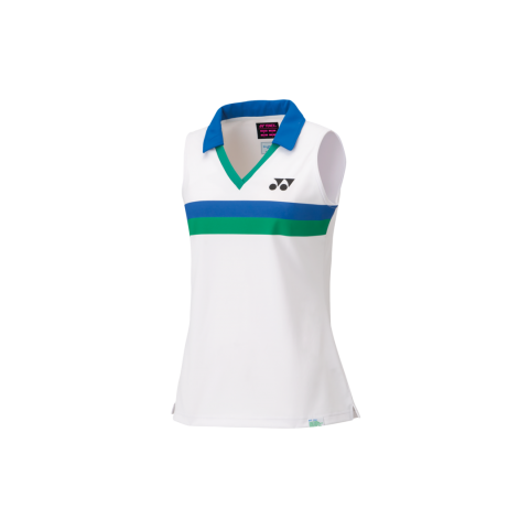75TH Women's Sleeveless Polo Shirt 20627A [White]