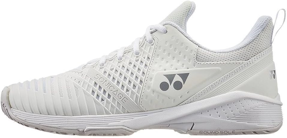 YONEX Power Cushion Sonicage 3 White & Silver Women's Tennis Shoes - Image 2