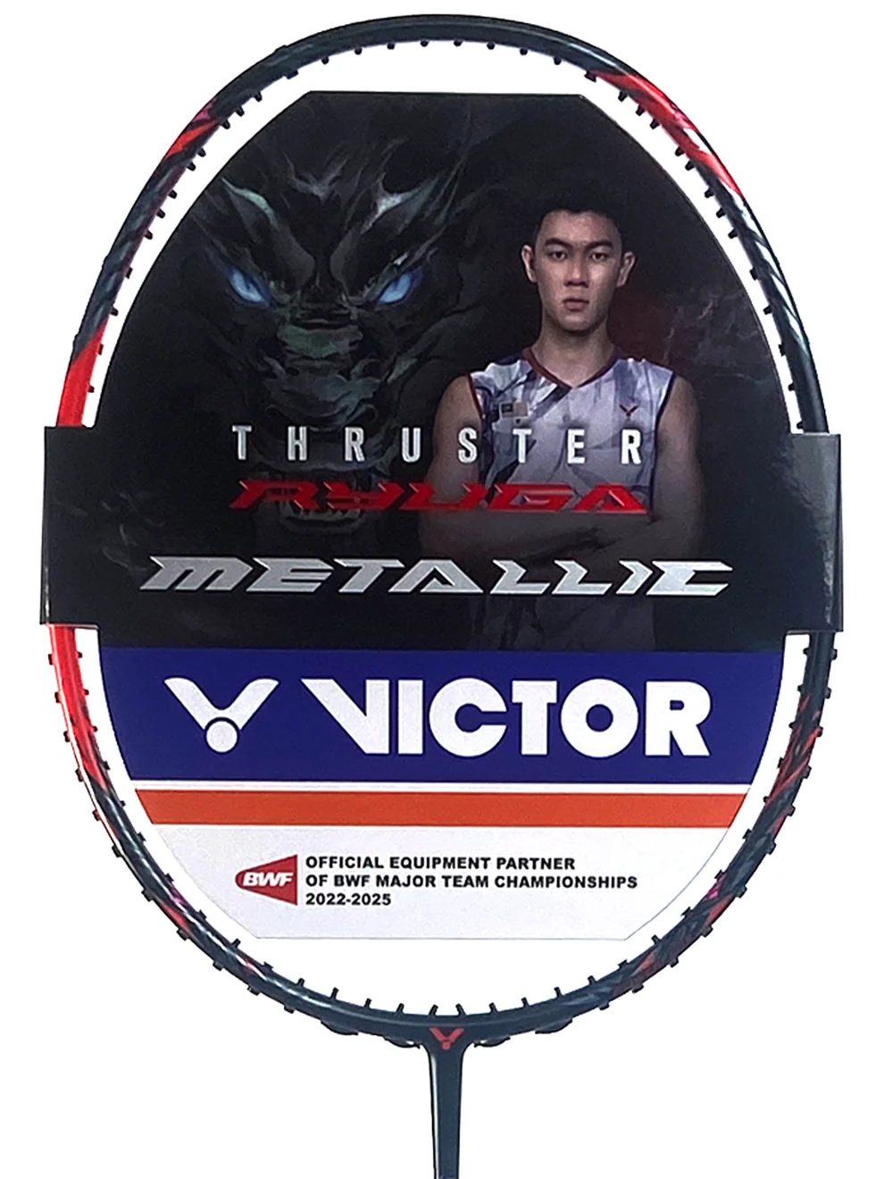 Victor Thruster RYUGA Metallic C Unstrung Black/Red - 4U - Image 3
