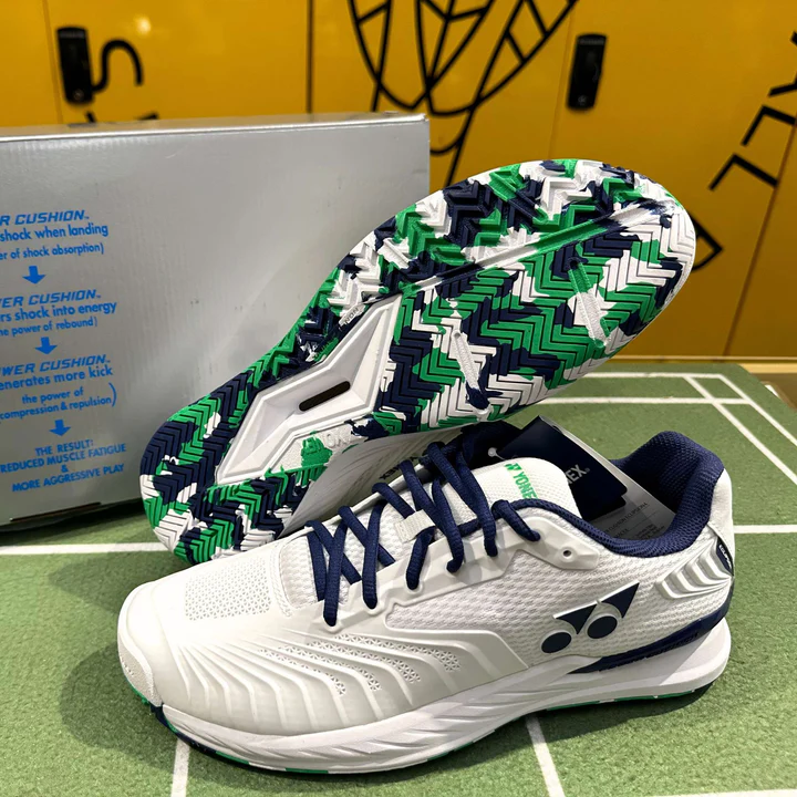 Yonex Power Cushion Eclipsion 4 Men's All Court Shoes [White/Aloe] - Image 2